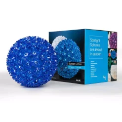 Christmas Lights Wintergreen Lighting 7.5 In. 120-Light LED Blue Decorative Starlight Sphere -Christmas Lights Sales wintergreen lighting christmas novelty lights 76500 44 1000