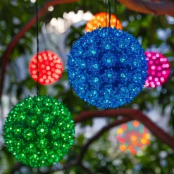 Christmas Lights Wintergreen Lighting 7.5 In. 120-Light LED Blue Decorative Starlight Sphere -Christmas Lights Sales wintergreen lighting christmas novelty lights 76500 4f 1000