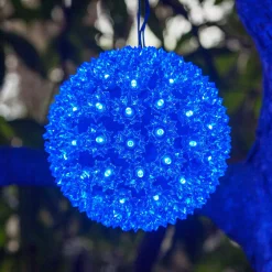 Christmas Lights Wintergreen Lighting 7.5 In. 120-Light LED Blue Decorative Starlight Sphere -Christmas Lights Sales wintergreen lighting christmas novelty lights 76500 c3 1000