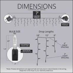 Christmas Lights Wintergreen Lighting 7 Ft. 70-Light M5 LED Warm White Twinkle Icicle Light Set -Christmas Lights Sales wintergreen lighting icicle lights 69419 4f 1000