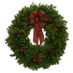 Christmas Greenery Worcester Wreath 30 In. Balsam Fir Highland Fresh Wreath : Multiple Ship Weeks Available