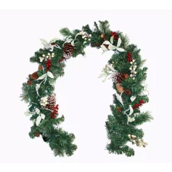 Christmas Greenery Worth Imports 6 Ft. Lighted Decorated Garland With Timer