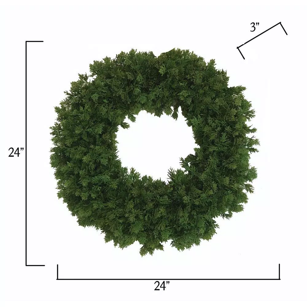 Christmas Greenery Worth Imports 24 In. Juniper Wreath 4 Christmas Greenery Worth Imports 24 In. Juniper Wreath - Image 2