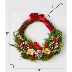 Christmas Greenery Worth Imports 13 In. Wreath With Cardinal And Foliage -Christmas Lights Sales worth imports christmas wreaths 7957 c3 1000