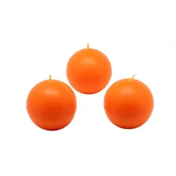 Indoor Christmas Decorations Zest Candle 2 In. Orange Ball Candles (Box Of 12)
