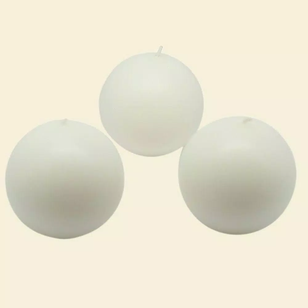 Indoor Christmas Decorations Zest Candle 3 In. White Ball Candles (6-Box) 3 Indoor Christmas Decorations Zest Candle 3 In. White Ball Candles (6-Box)
