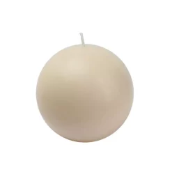 Indoor Christmas Decorations Zest Candle 4 In. Ivory Ball Candles (2-Box)