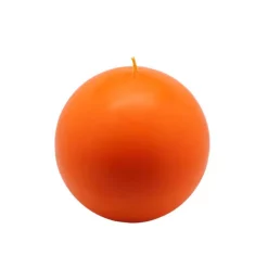 Indoor Christmas Decorations Zest Candle 4 In. Orange Ball Candles (2-Box)
