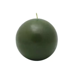 Indoor Christmas Decorations Zest Candle 4 In. Hunter Green Ball Candles (2-Box)