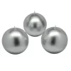 Indoor Christmas Decorations Zest Candle 3 In. Metallic Silver Ball Candles (6-Box) -Christmas Lights Sales zest candle christmas candles holders cbz 038 64 1000