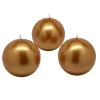 Indoor Christmas Decorations Zest Candle 3 In. Metallic Gold Ball Candles (6-Box) -Christmas Lights Sales zest candle christmas candles holders cbz 039 64 1000