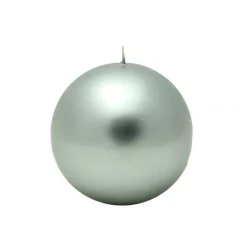 Indoor Christmas Decorations Zest Candle 4 In. Metallic Silver Ball Candles (2-Box)