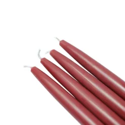 Indoor Christmas Decorations Zest Candle 6 In. Burgundy Taper Candles (Set Of 12)