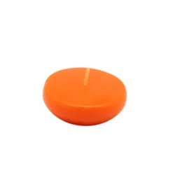 Indoor Christmas Decorations Zest Candle 2.25 In. Orange Floating Candles (Box Of 24)