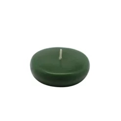 Indoor Christmas Decorations Zest Candle 2.25 In. Hunter Green Floating Candles (Box Of 24)