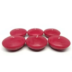 Indoor Christmas Decorations Zest Candle 3 In. Red Floating Candles (Box Of 12)