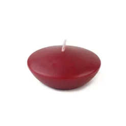 Indoor Christmas Decorations Zest Candle 3 In. Burgundy Floating Candles (Box Of 12)