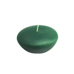 Indoor Christmas Decorations Zest Candle 3 In. Hunter Green Floating Candles (12-Box)