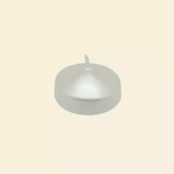 Indoor Christmas Decorations Zest Candle 1.75 In. Pearl White Floating Candles (Box Of 24)