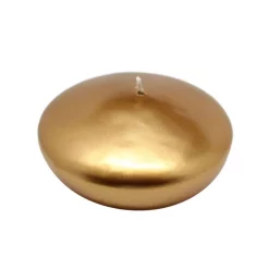 Indoor Christmas Decorations Zest Candle 4 In. Metallic Bronze Gold Floating Candles (3-Box)