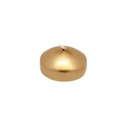 Indoor Christmas Decorations Zest Candle 1.75 In. Metallic Bronze Gold Floating Candles (24-Box)