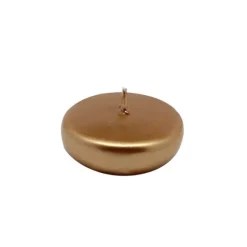 Indoor Christmas Decorations Zest Candle 2-1/4 In. Metallic Bronze Gold Floating Candles (24-Box)