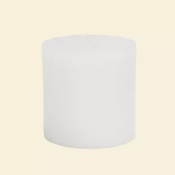 Indoor Christmas Decorations Zest Candle 3 In. X 3 In. White Pillar Candles Bulk (12-Case)