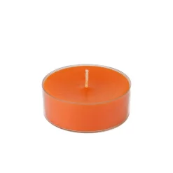 Indoor Christmas Decorations Zest Candle 2.25 In. Orange Mega Oversized Tealights (12-Box)