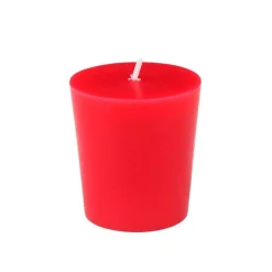 Indoor Christmas Decorations Zest Candle 1.75 In. Red Votive Candles (12-Box)
