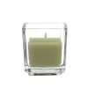 Indoor Christmas Decorations Zest Candle 2 In. Sage Green Square Glass Votive Candles (12-Box)